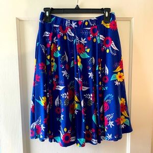 Lularoe Blue Floral Madison Skirt